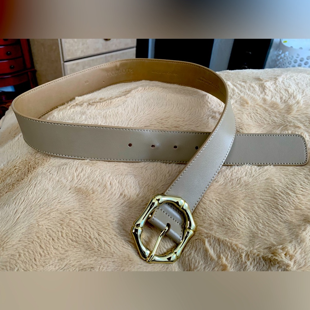 Talbots, XS belt with gold buckle.